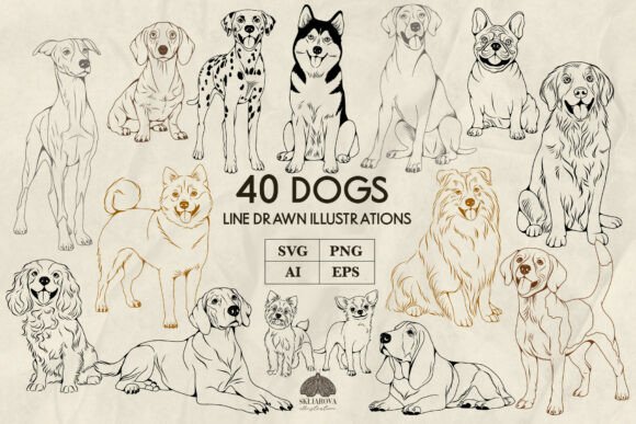 Download Dogs Line Art Svg Png - Svg Collection
