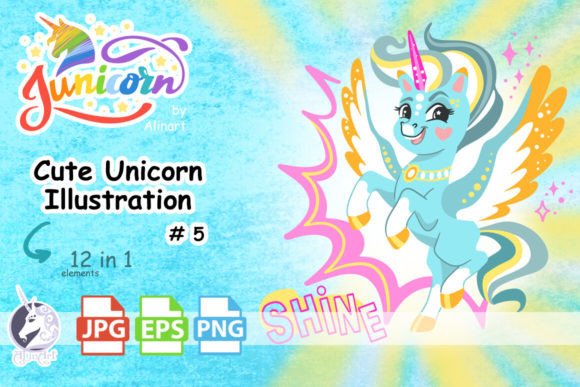 Download Cute Unicorn Illustration #5&nbsp; - Premium Resources