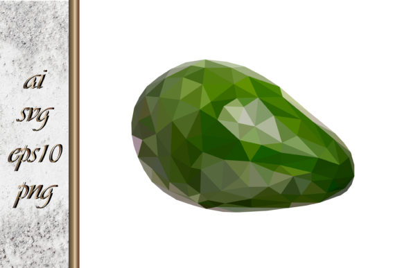 Download Low Poly Avocado Vector Fruit Food - Avocado Collection