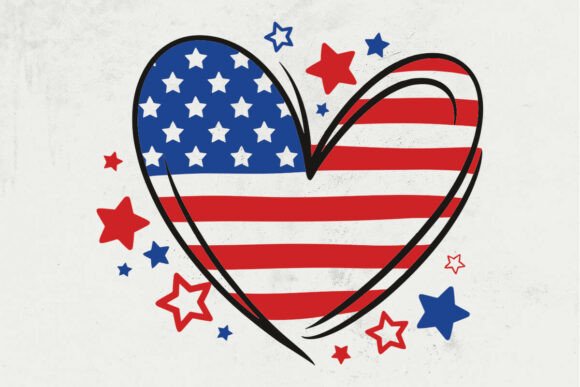 Download USA American Flag Heart Svg, Png Files - Svg Collection