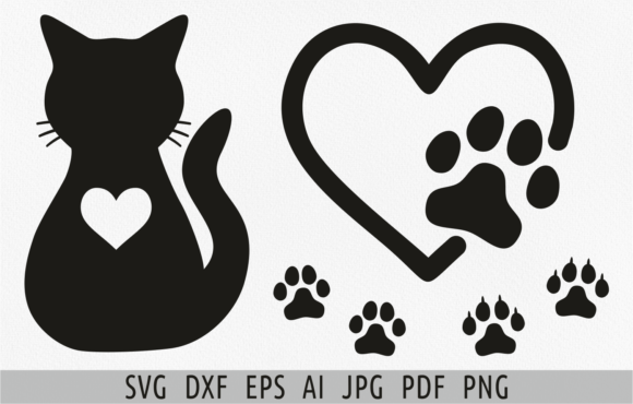 Download Black Cat SVG Cat Silhouette Paw Print - Svg Collection