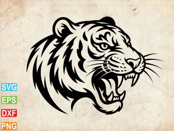 Download Tiger Head SVG, Hand Drawn Clipart - Svg Collection