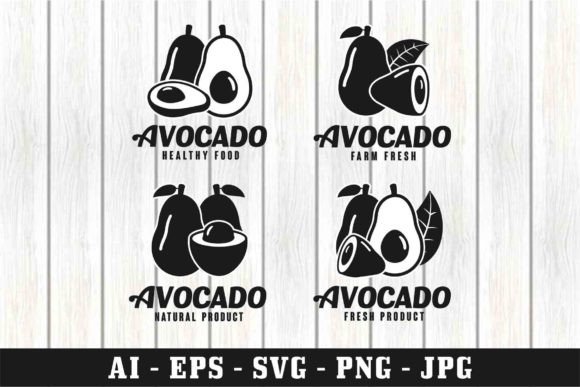 Download Avocado Vector Silhouette Design - Avocado Collection