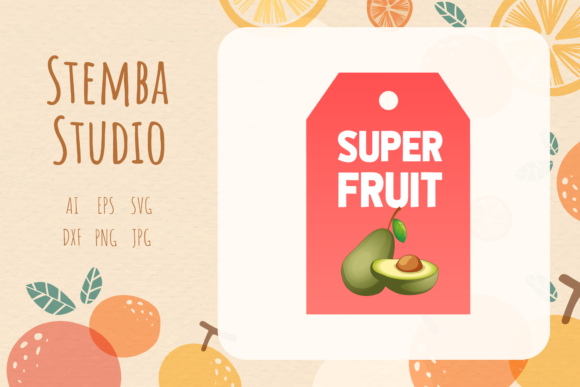 Download Fruit Tag Avocado Vector Design Art - Avocado Collection