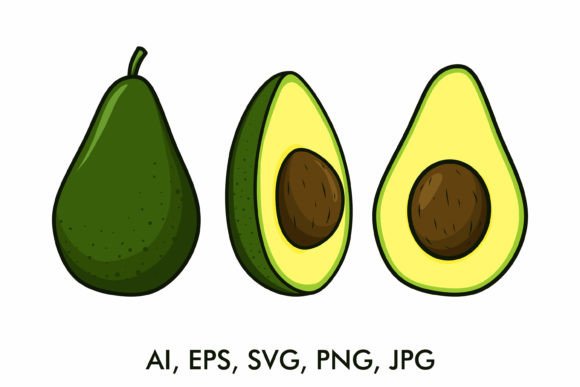 Download Avocado Vector Drawing Set - Avocado Collection