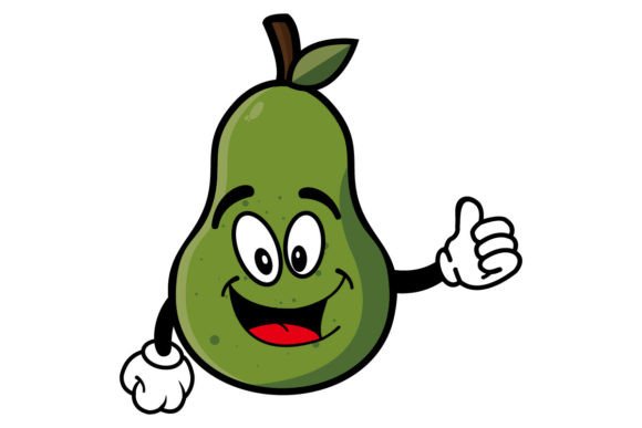 Download Smiling Avocado Cartoon Mascot Character - Avocado Collection