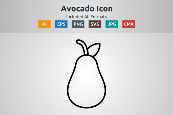 Download Avocado Vector Outline Icon - Avocado Collection