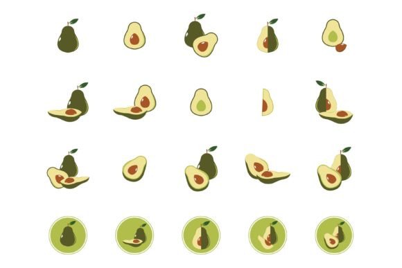 Download Avocado Vector Icon Template Background - Avocado Collection